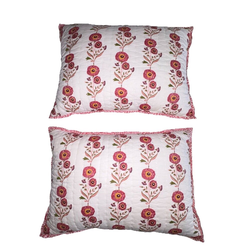 Threshold Sunflower Floral Cotton Voile Pillows Set Of 2 Floral Design 20"x14"